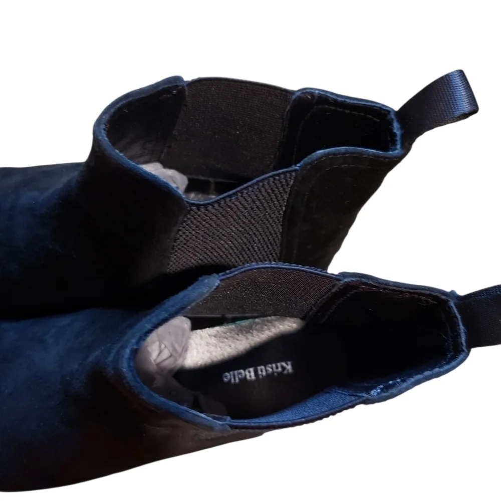 Anthropologie Kristi Belle Black Suede Jeweled Boots 36 / 5.5 - Picture 5 of 6